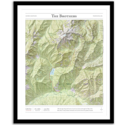 The Brothers map framed