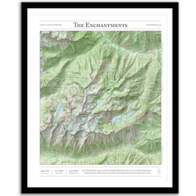 The Enchantments map framed
