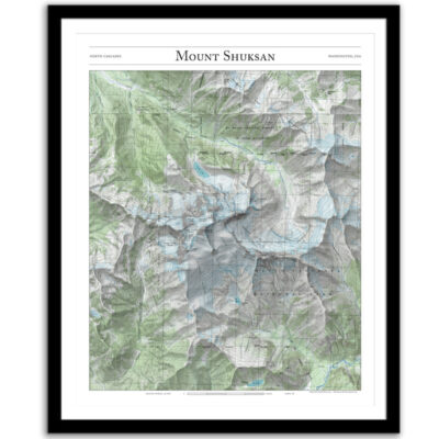 Mt. Shuksan area map framed