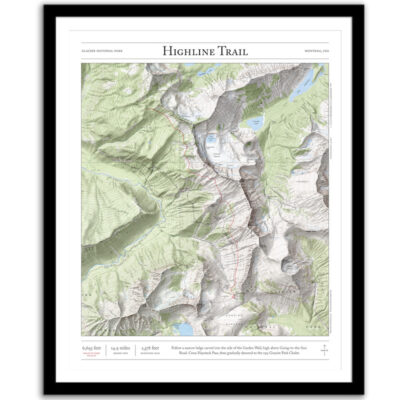Highline Trail map framed