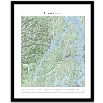 Hood Canal map framed