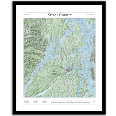 Kitsap County map framed