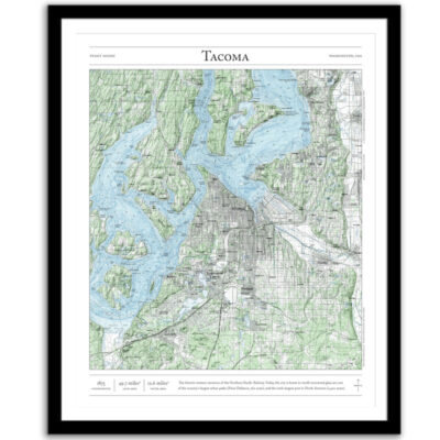Tacoma map framed