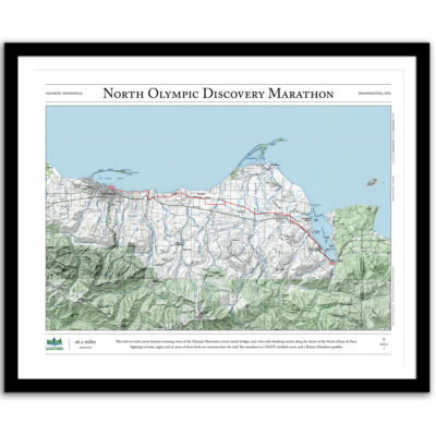 Map of the North Olympic Discovery Marathon – framed