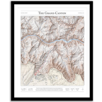 Plateau Point map framed