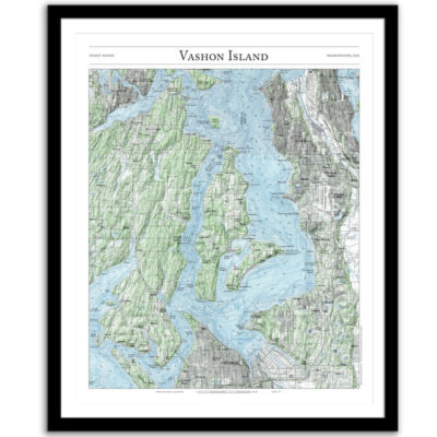 Map of Vashon Island - framed