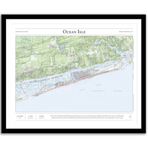 Ocean Isle, 1990 framed